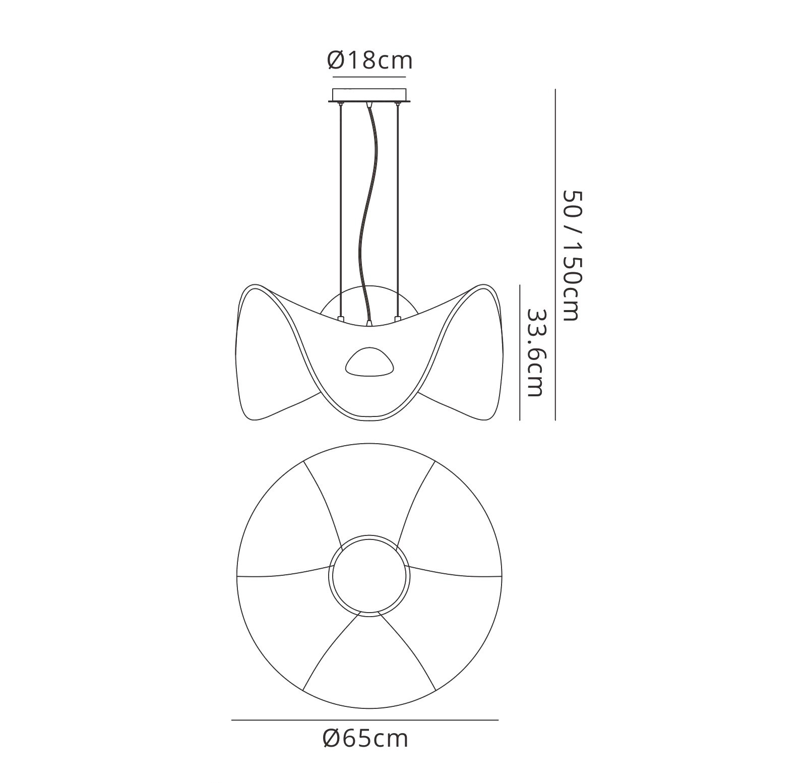 Manta Ceiling Lights Mantra Single Pendant